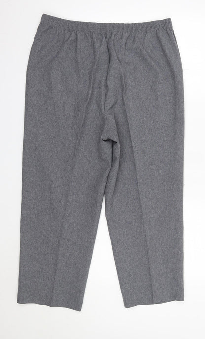 BM Womens Grey  Polyester Dress Pants Trousers Size 14 L24 in Regular