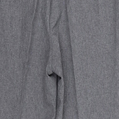 BM Womens Grey  Polyester Dress Pants Trousers Size 14 L24 in Regular