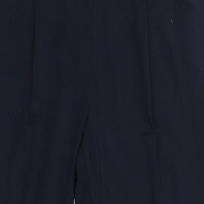 Womens UK Size 16 M&S Regular Fit Dress Pants Blue Trousers