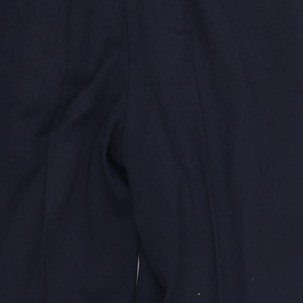 Womens UK Size 16 M&S Regular Fit Dress Pants Blue Trousers