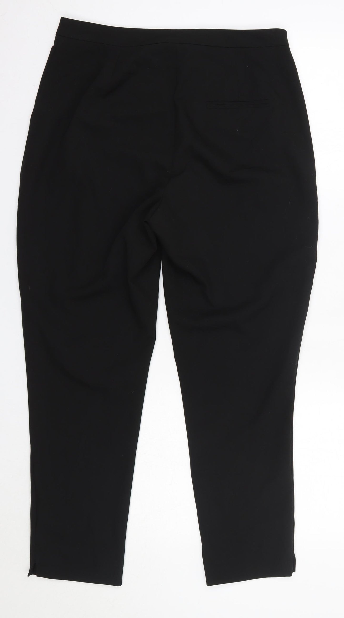Womens UK Size 10 New Look Regular Fit Dress Pants Black Trousers