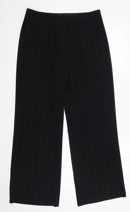 Womens UK Size 12 M&S Regular Fit Dress Pants Black Trousers