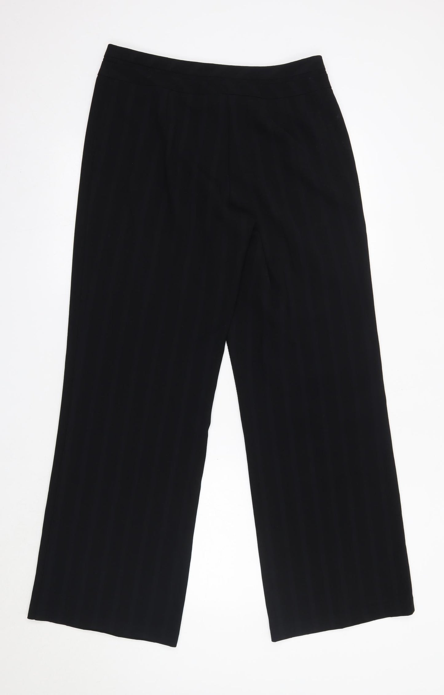 Womens UK Size 12 M&S Regular Fit Dress Pants Black Trousers