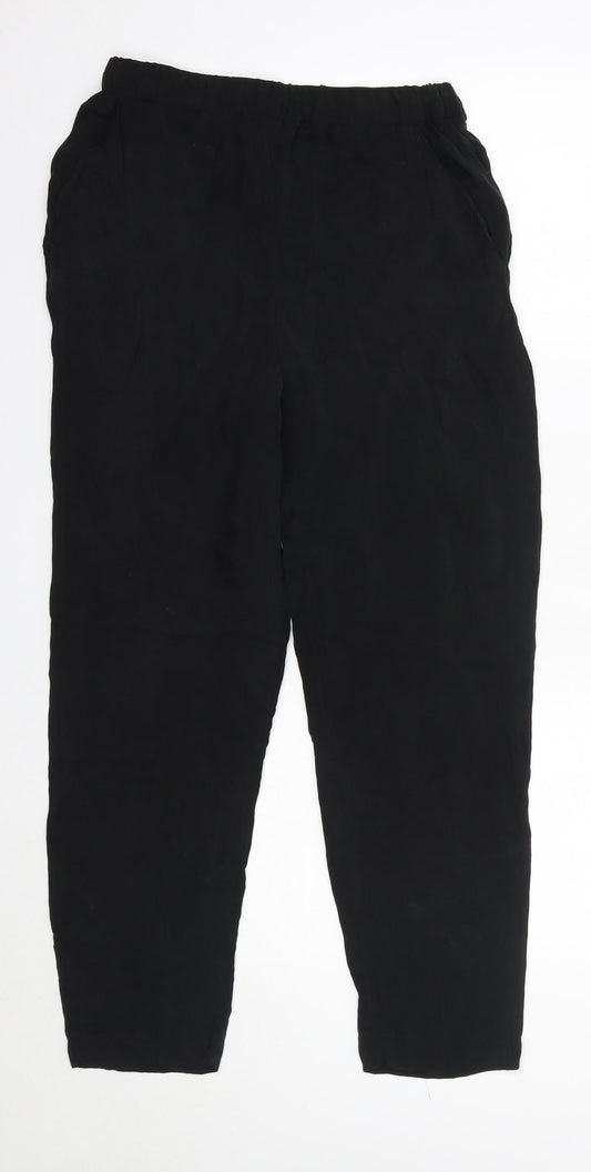 Womens UK Size 4 H&M Regular Fit  Black Trousers