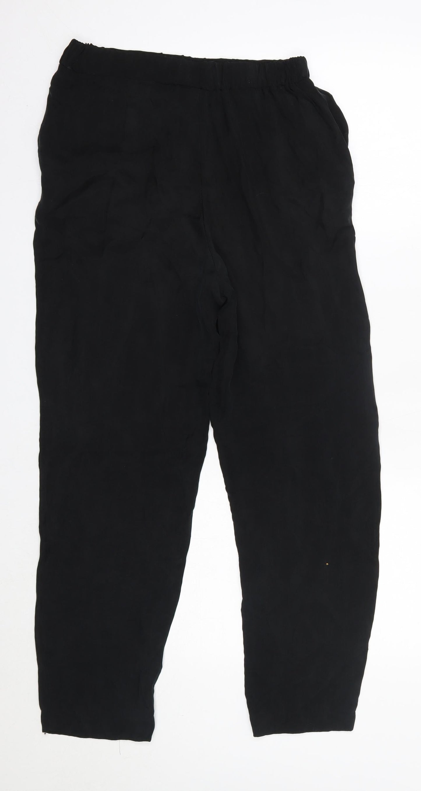 Womens UK Size 4 H&M Regular Fit  Black Trousers