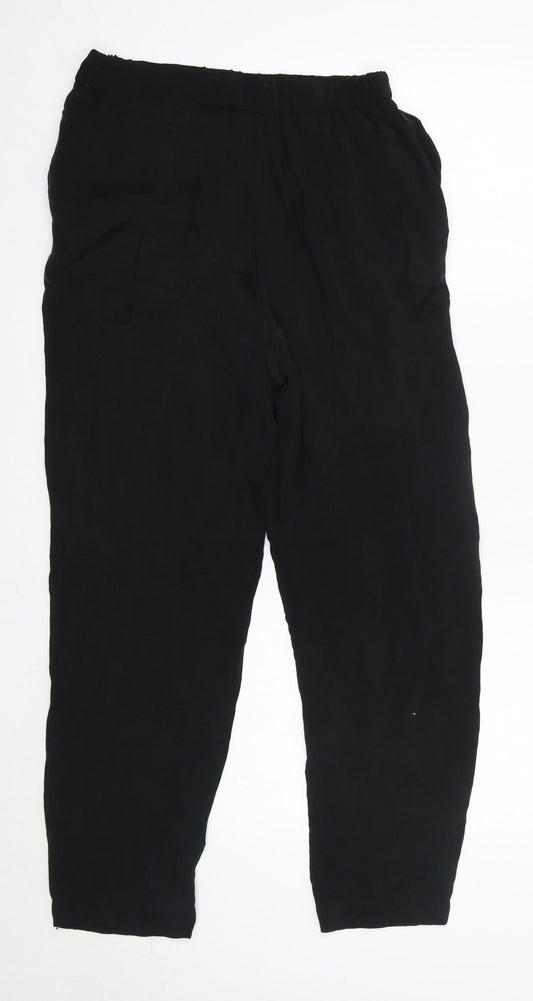 Womens UK Size 4 H&M Regular Fit  Black Trousers