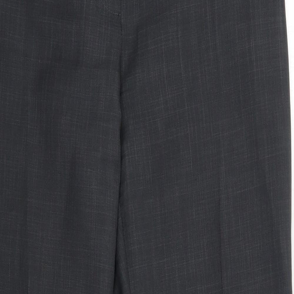 Womens UK Size 12 M&S Regular Fit Dress Pants Grey Trousers