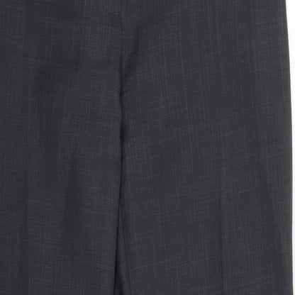 Womens UK Size 12 M&S Regular Fit Dress Pants Grey Trousers
