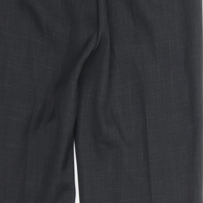 Womens UK Size 12 M&S Regular Fit Dress Pants Grey Trousers