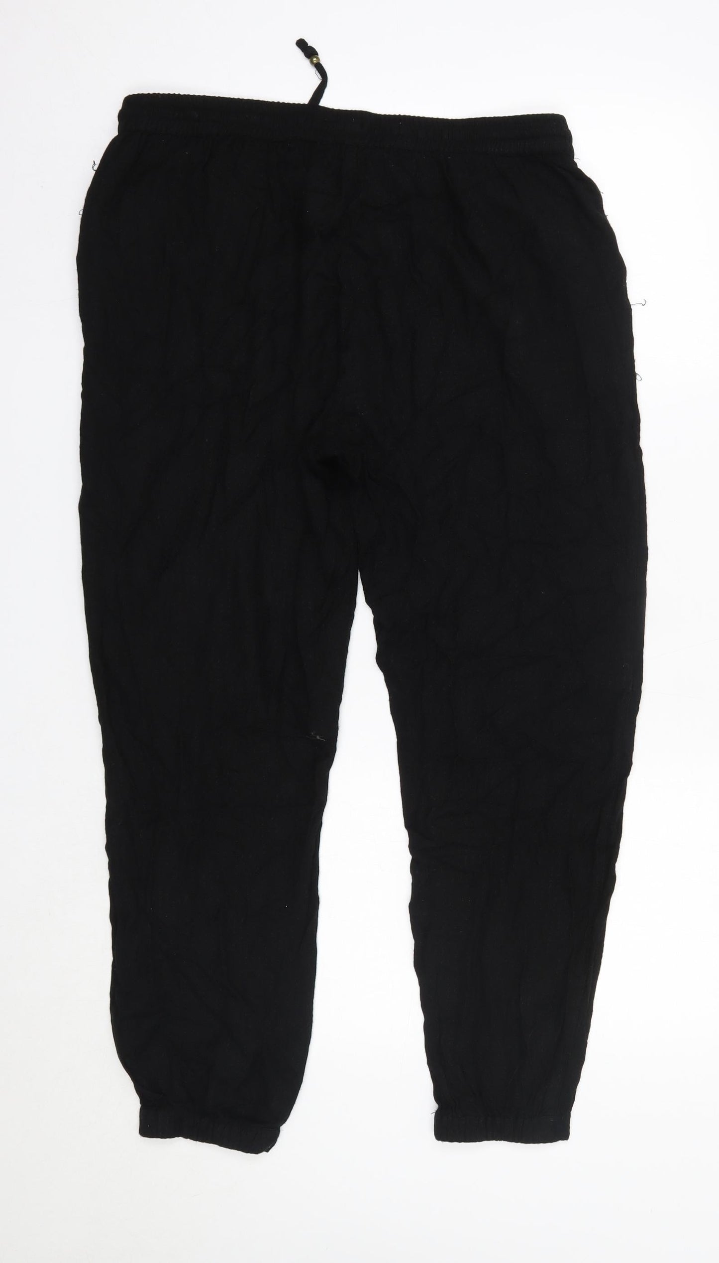 F&F Womens Black  Viscose Trousers  Size 14 L27 in Regular