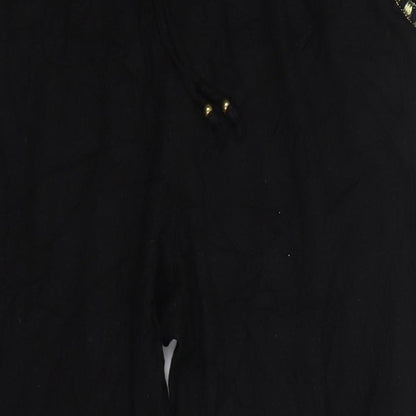 F&F Womens Black  Viscose Trousers  Size 14 L27 in Regular