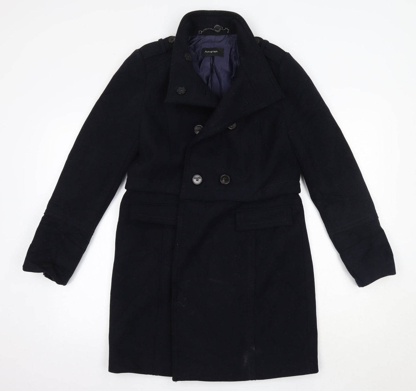 Autograph Womens Blue   Overcoat Coat Size 10
