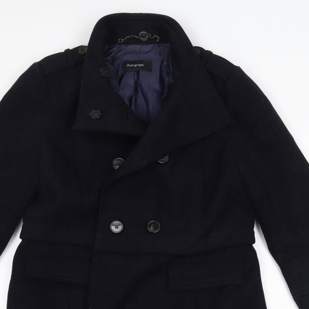 Autograph Womens Blue   Overcoat Coat Size 10