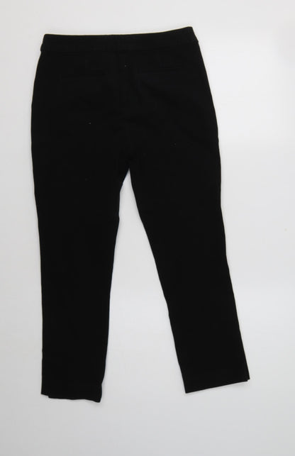 Country Road Womens Black  Cotton Trousers  Size 6 L24 in Regular