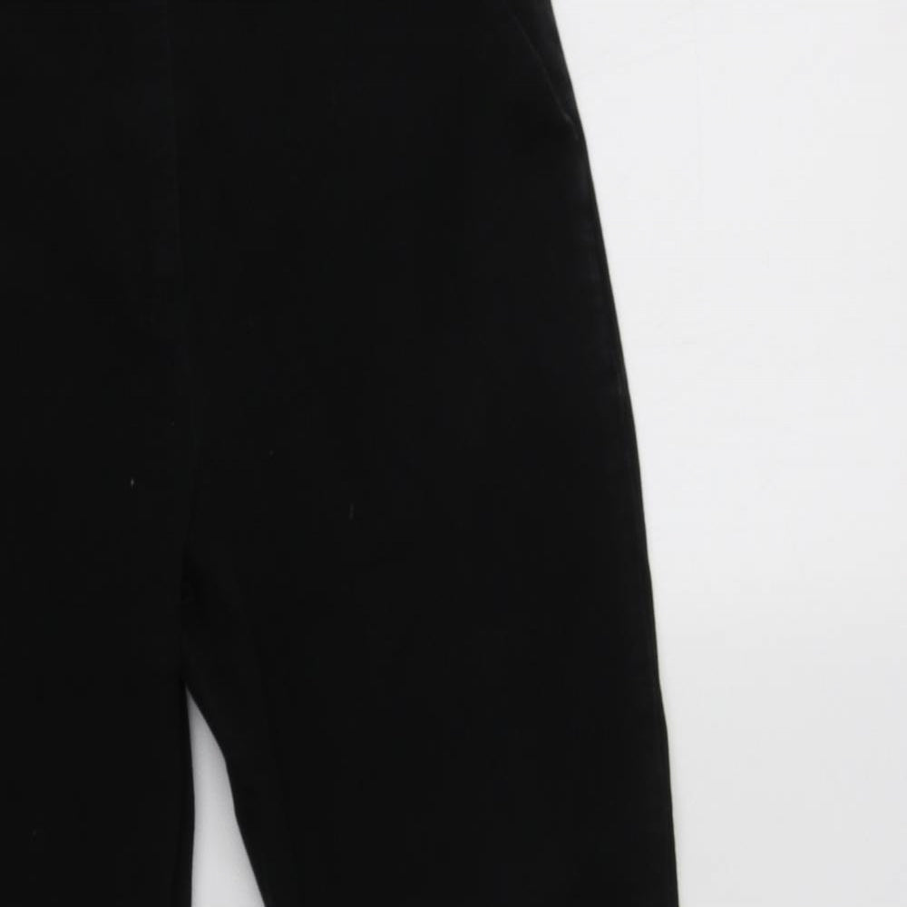 Country Road Womens Black  Cotton Trousers  Size 6 L24 in Regular