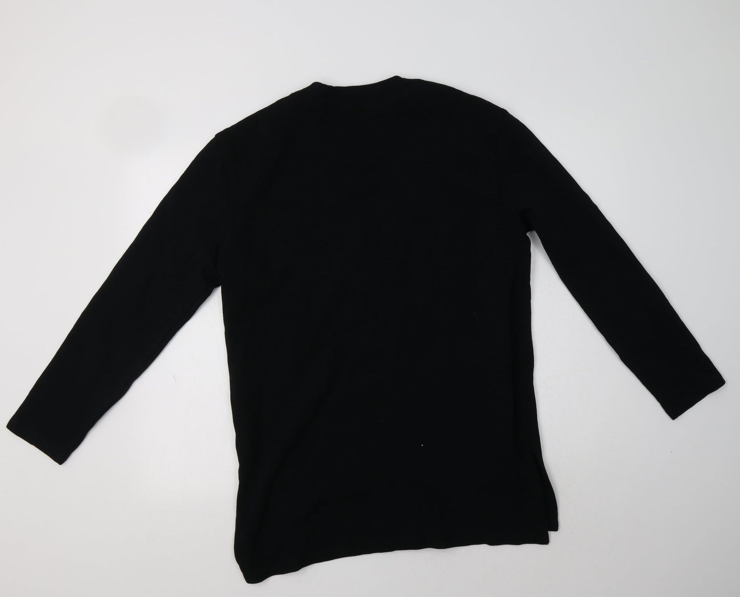 Womens UK Size 8 Preworn Black Cardigan Jumper