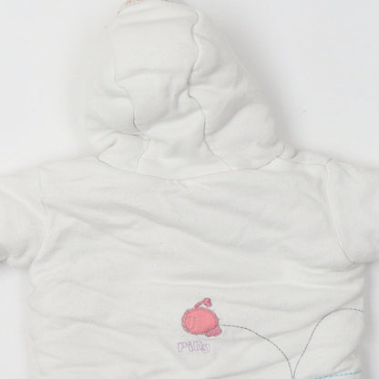 Brand and care label for Marks & Spencer Baby White Basic Jacket Jacket, size 0-3, Months - Cute Animals