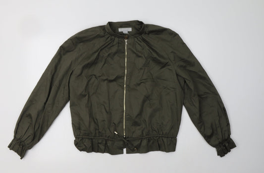 H&M Womens Green   Jacket Coatigan Size 12