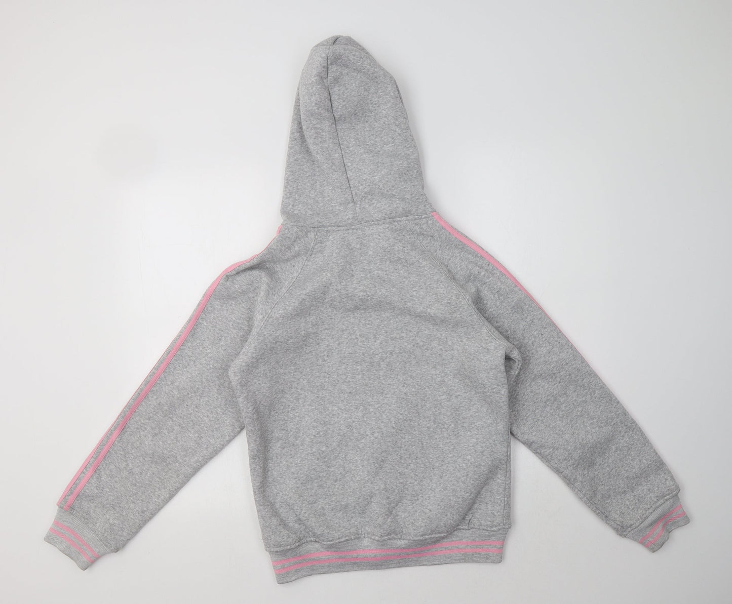 Euro Souvenir Womens Grey Striped Polyester Full Zip Hoodie Size M   - Paris