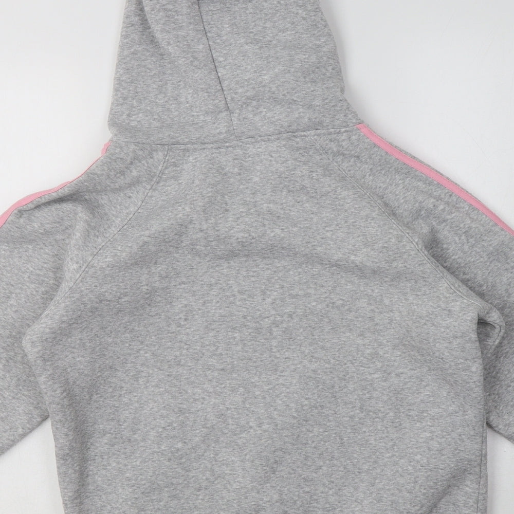 Euro Souvenir Womens Grey Striped Polyester Full Zip Hoodie Size M   - Paris