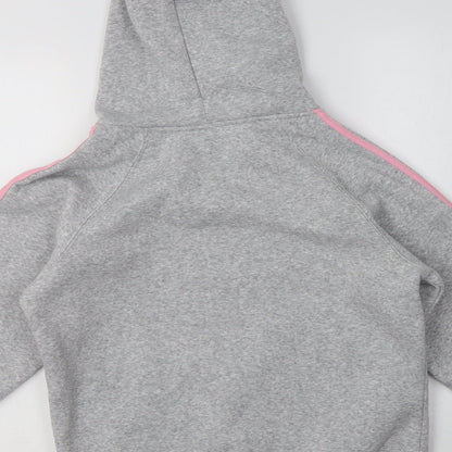 Euro Souvenir Womens Grey Striped Polyester Full Zip Hoodie Size M   - Paris