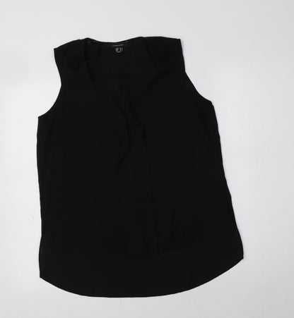 Primark Womens Black  Polyester Basic Blouse Size 12 V-Neck
