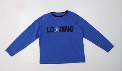 Additional front view of Matalan boys’ blue polyester pullover sweatshirt, size 13, years