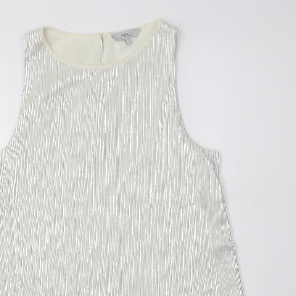 Womens UK Size 10 NEXT Silver Basic Blouse