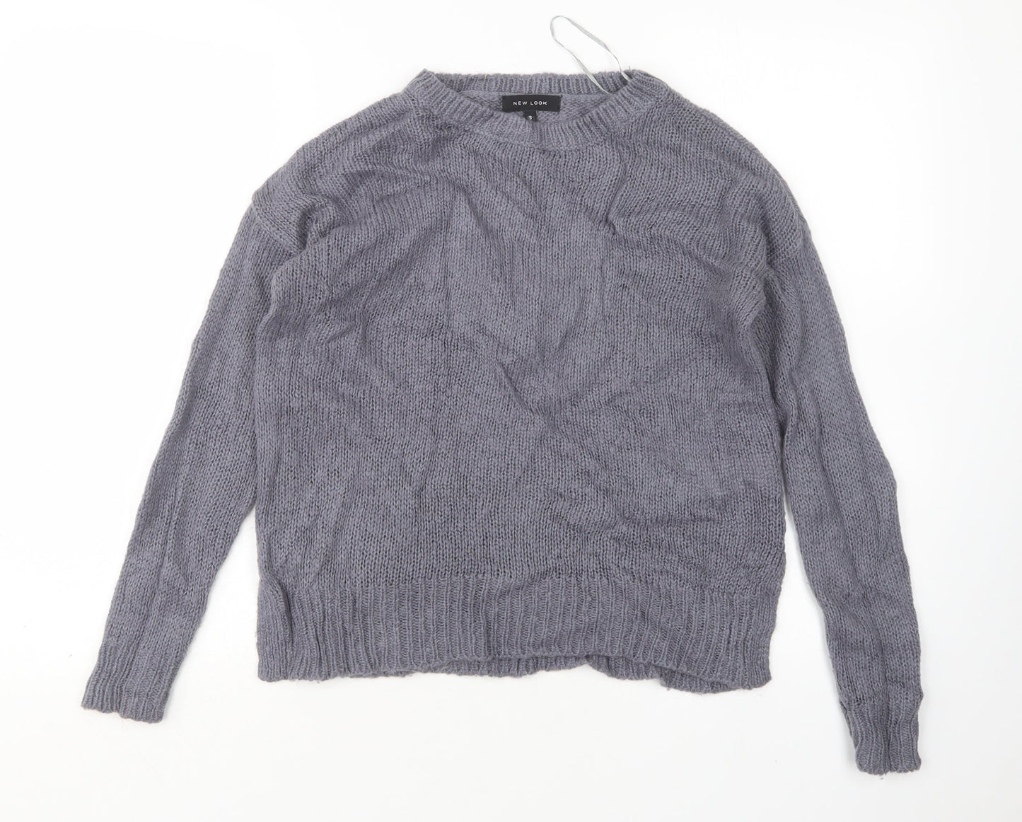 Womens UK Size S New Look Grey Pullover Jumper