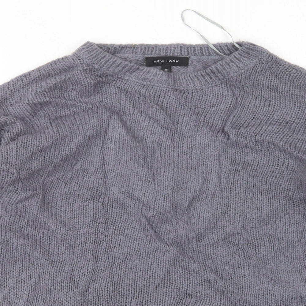 Womens UK Size S New Look Grey Pullover Jumper