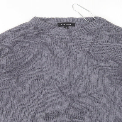 Womens UK Size S New Look Grey Pullover Jumper
