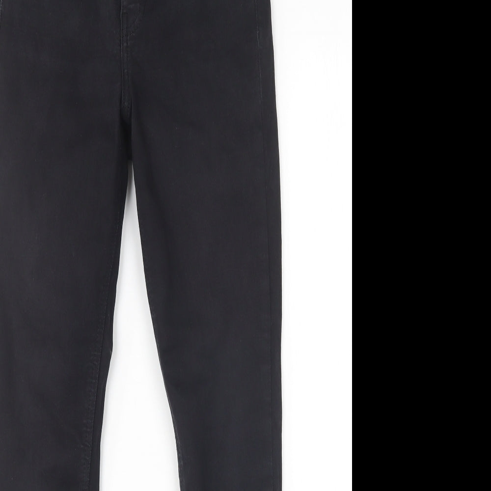 Topshop Womens Black  Cotton Skinny Jeans Size 26 in L29 in Regular