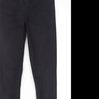Topshop Womens Black  Cotton Skinny Jeans Size 26 in L29 in Regular