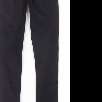 Topshop Womens Black  Cotton Skinny Jeans Size 26 in L29 in Regular