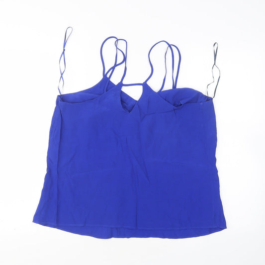 F&F Womens Blue   Basic Blouse Size 14 V-Neck