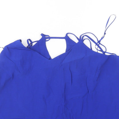 F&F Womens Blue   Basic Blouse Size 14 V-Neck