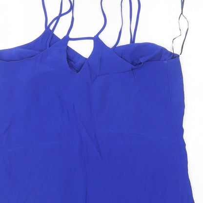 F&F Womens Blue   Basic Blouse Size 14 V-Neck