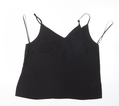 Primark Womens Black  Polyester Basic Blouse Size 18 V-Neck