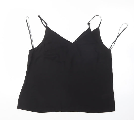 Primark Womens Black  Polyester Basic Blouse Size 18 V-Neck