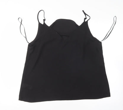 Primark Womens Black  Polyester Basic Blouse Size 18 V-Neck