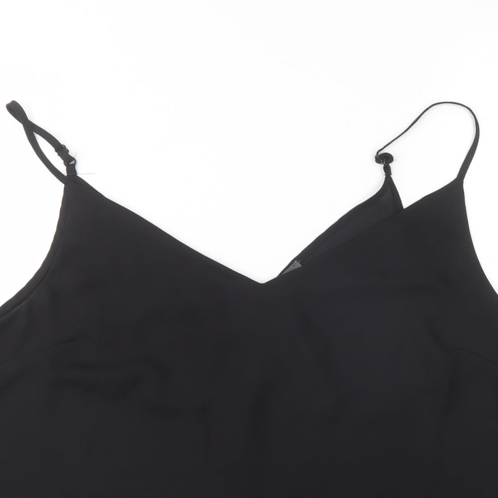 Primark Womens Black  Polyester Basic Blouse Size 18 V-Neck