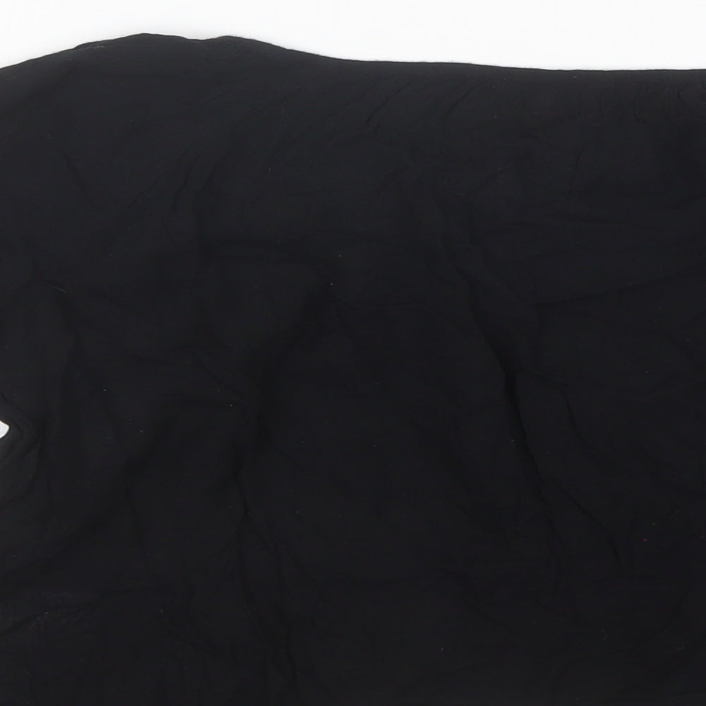 Miss E-Vie Girls Black  Viscose Basic Blouse Size 11 Years V-Neck