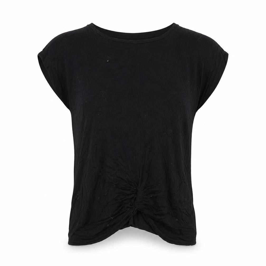 Womens UK Size 8 Peacocks Black Basic T-Shirt