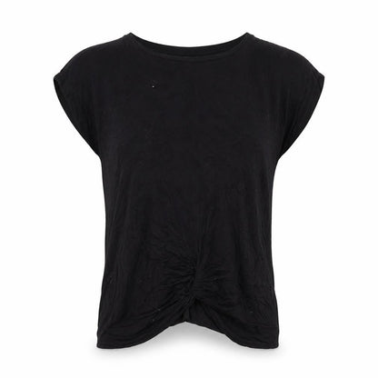Womens UK Size 8 Peacocks Black Basic T-Shirt