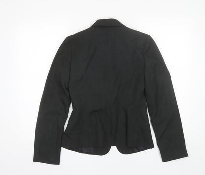 George Womens Black  Polyester Jacket Blazer Size 8