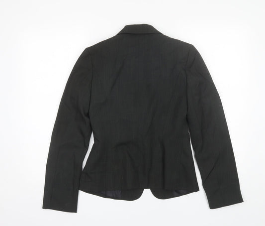 George Womens Black  Polyester Jacket Blazer Size 8