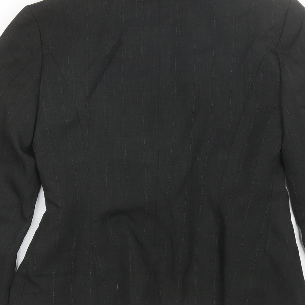 George Womens Black  Polyester Jacket Blazer Size 8
