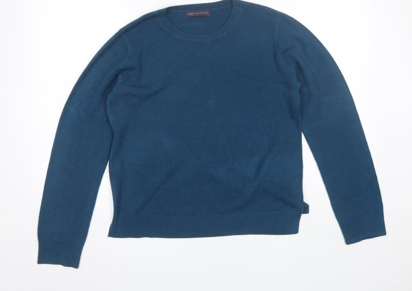 Womens UK Size 14 Marks and Spencer Blue Pullover Jumper