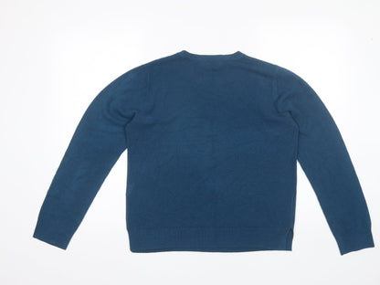 Womens UK Size 14 Marks and Spencer Blue Pullover Jumper