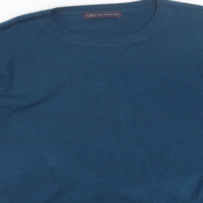 Womens UK Size 14 Marks and Spencer Blue Pullover Jumper